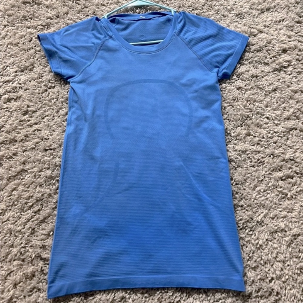 lululemon blue swiftly tech tee short sleeved